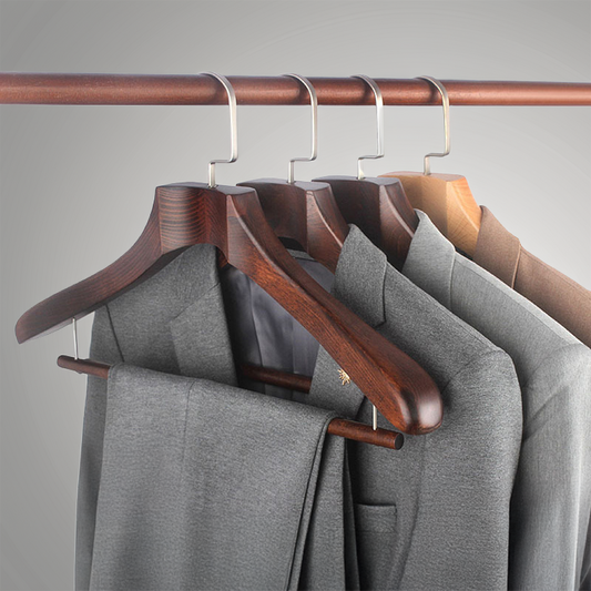 Boldcut Oakwood Hangers — Sculpted Hardwood Suit and Coat Support