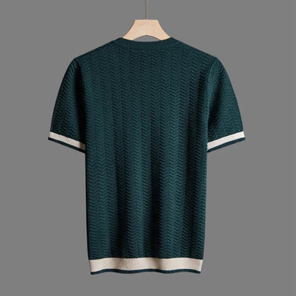 Chevron Jacquard Knit Tee™ — Own Every Moment with Vintage Swagger and Unstoppable Comfort