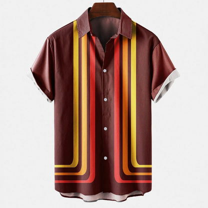 Terrico Linen Shirt — Breathable Summer Shirt with Retro Stripes