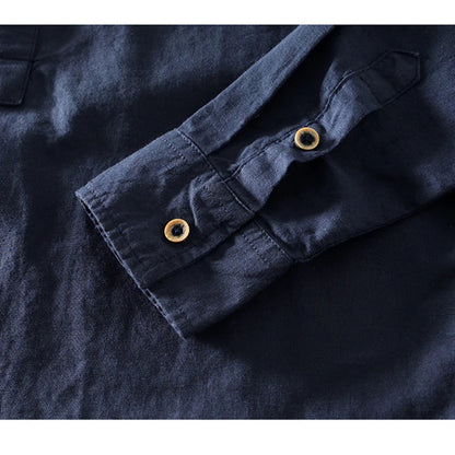 Renlo — Lightweight Linen Shirt with Mandarin Collar for Comfort