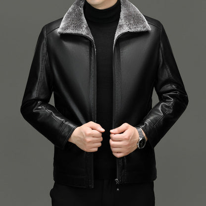 Mercer Leather Shearling Jacket — Premium Warm Leather Outerwear