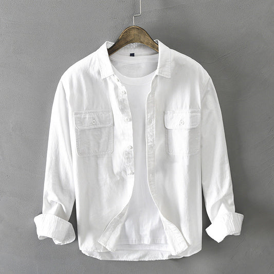 Arlenza — Lightweight Gossamer Linen Shirt with Flap Pockets