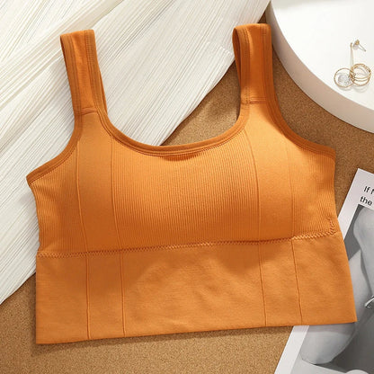 Elara Motion Core — Seamless Ribbed Sports Bra with Supportive Straps