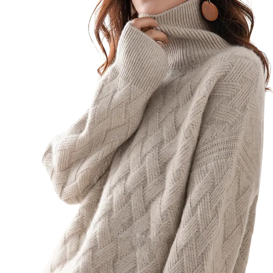 Linora Cashmere Sweater — Soft Turtleneck with Flattering Fit