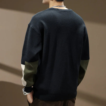 Ryler 12-Stitch Sweater — Lightweight Italian Knit with Round Neck