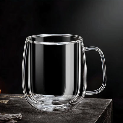Liora — Double Walled Glass Coffee Cup with Heat Insulation