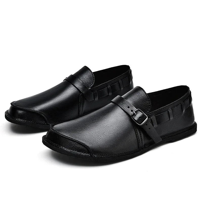 Lumen — Buckled Leather Loafers with Cushioned Comfort