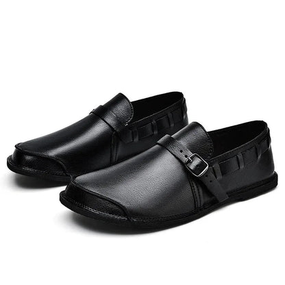 Lumen — Buckled Leather Loafers with Cushioned Comfort