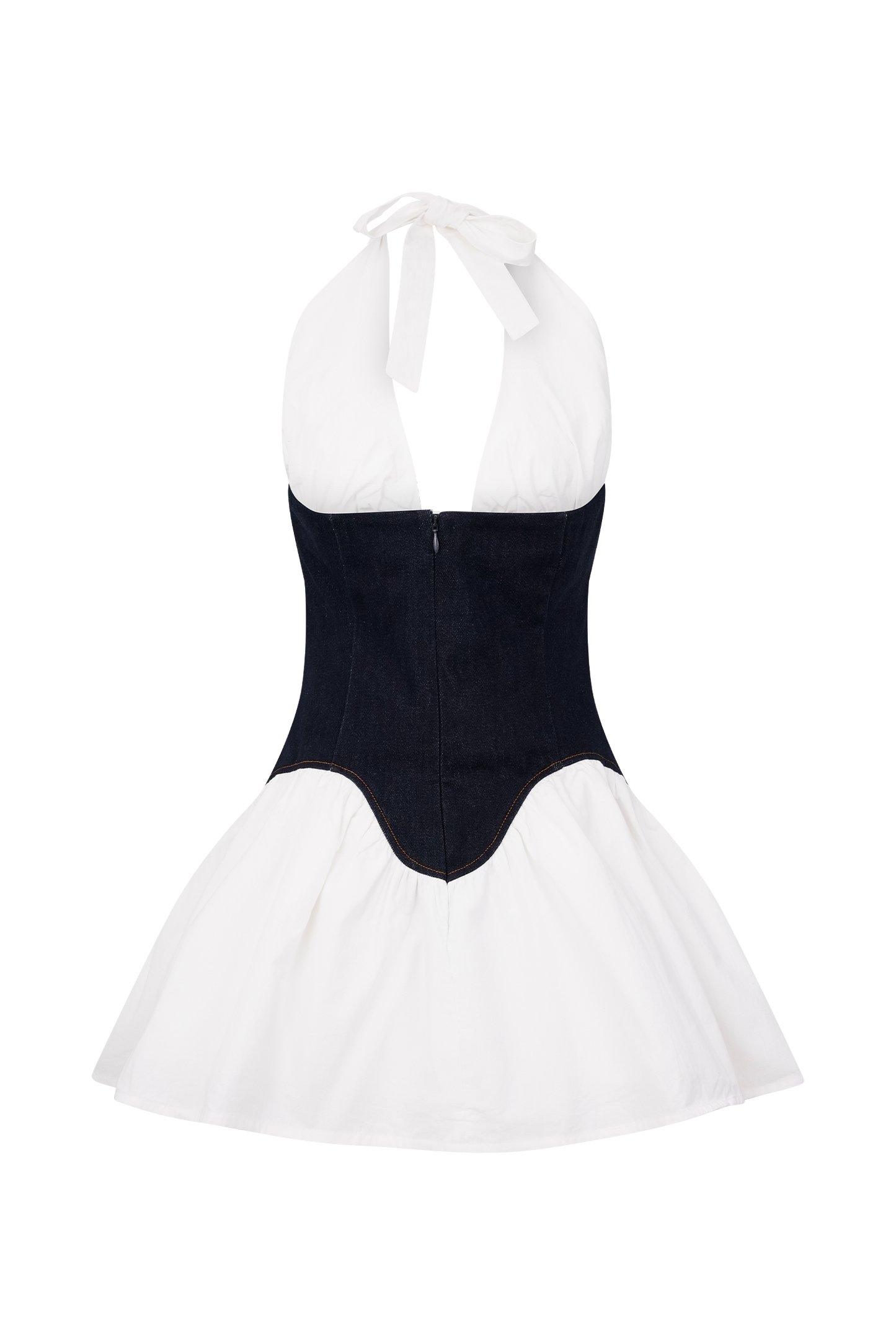 Zentara Denim Cotton Mini Dress - Indigo Blue