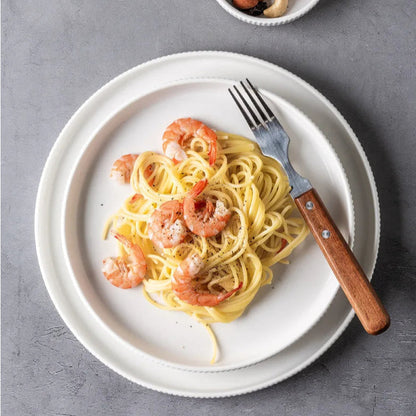 Caldara — Ribbed Ceramic Dinnerware Set with Matte Finish