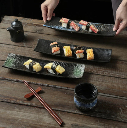 Liora — Minimalist Ceramic Sushi Plate with Elegant Design