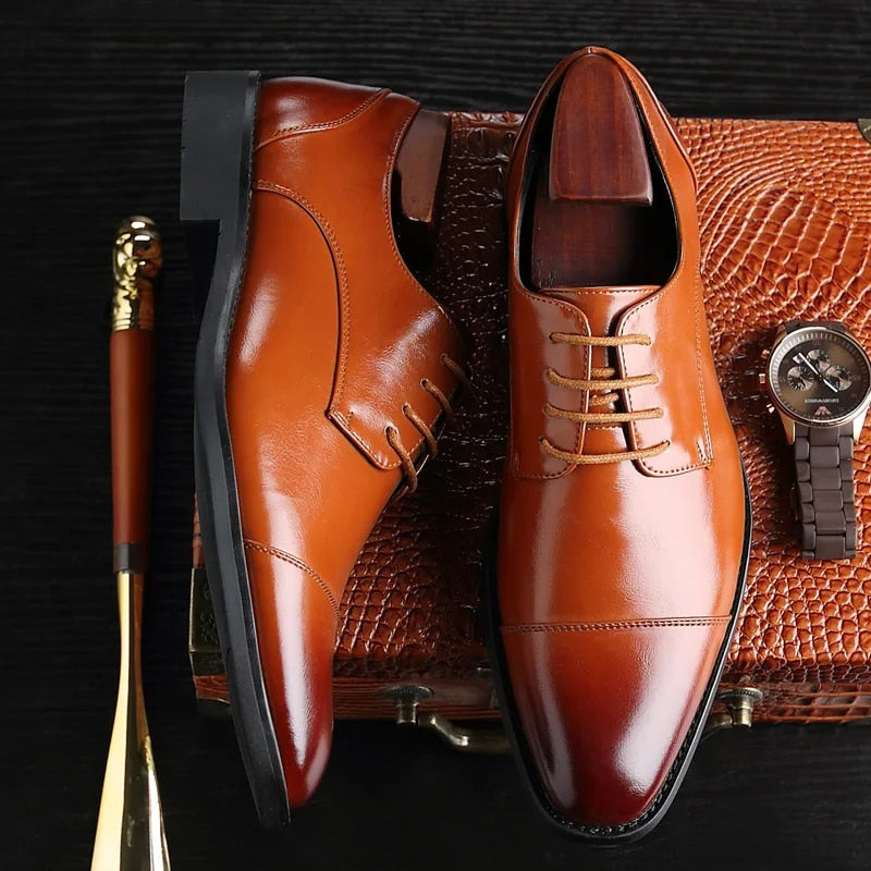 Virello — Men's Premium Leather Oxfords with Cushioned Sole