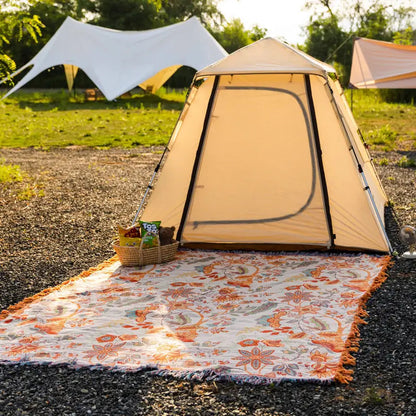 Liora — Lightweight Reversible Cotton Throw Blanket with Bohemian Design