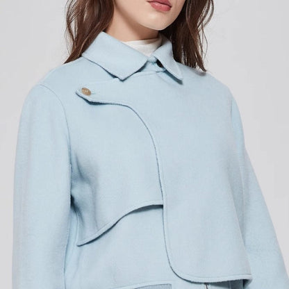 Brynna Wool Jacket — Cropped Wool Coat with Modern Structured Fit