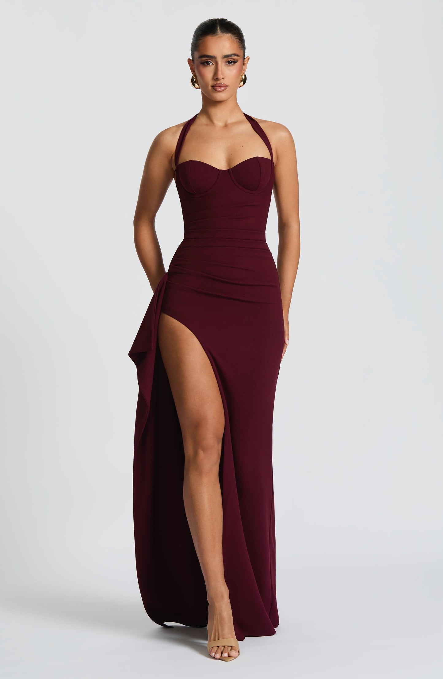Velvora Maxi Dress - Cherry Lacquer