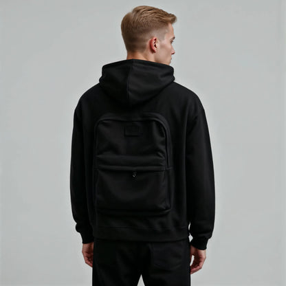 Tazziro TravelShell — Men's Jacket with Built-In Hidden Backpack